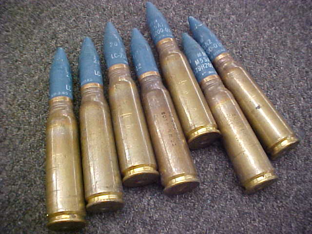 20MM Blue Tip Ammo...7 rounds in ONE lot For Sale at