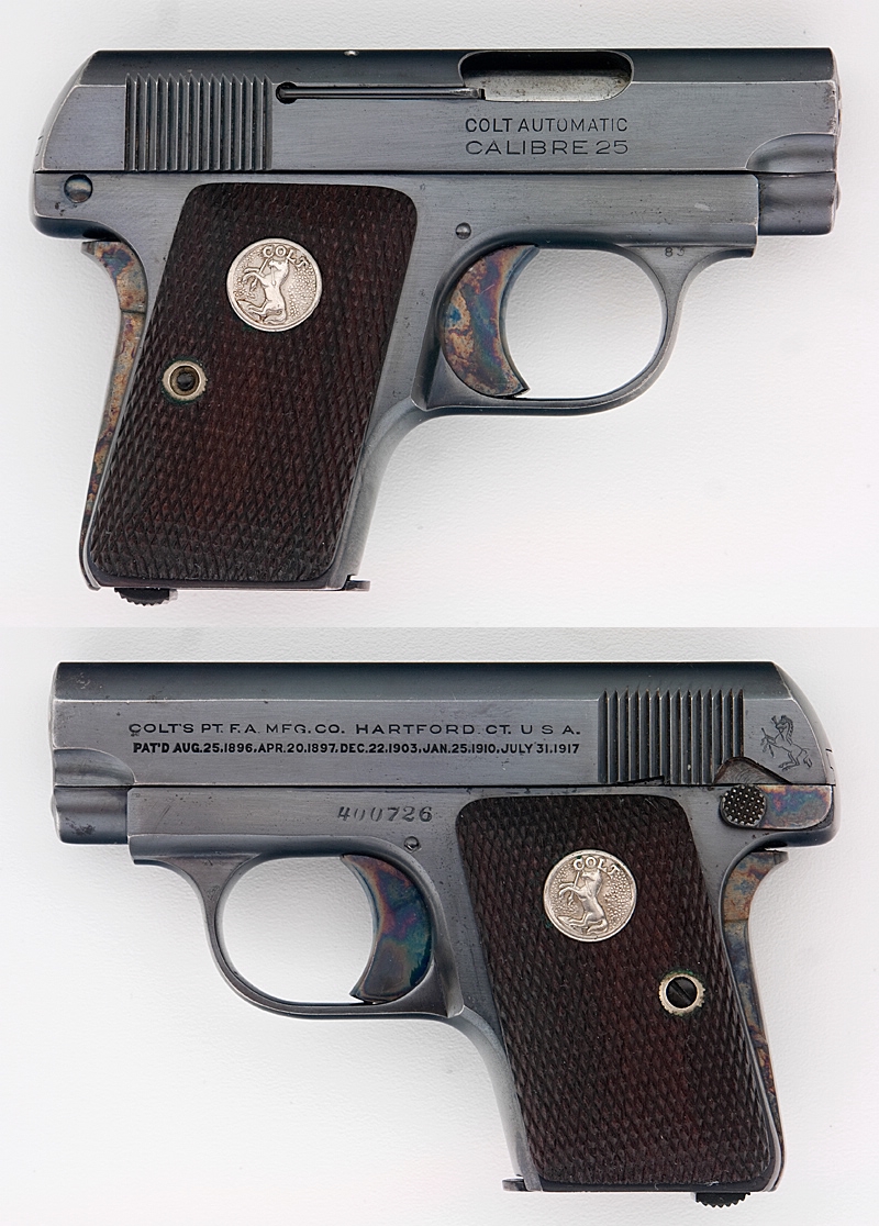 Colt Model 1908 Vest Pocket Hammerless 25 Acp Pistol Made 1936 Candr Ok For Sale At Gunauction 5149