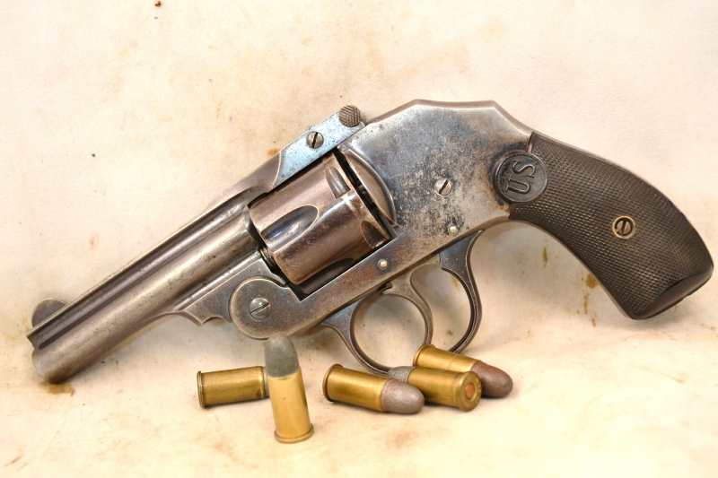 Us Revolver Iver Johnson Hammerless 5 Shot 38 Sandw Blue Candr Okay For Sale At 3721