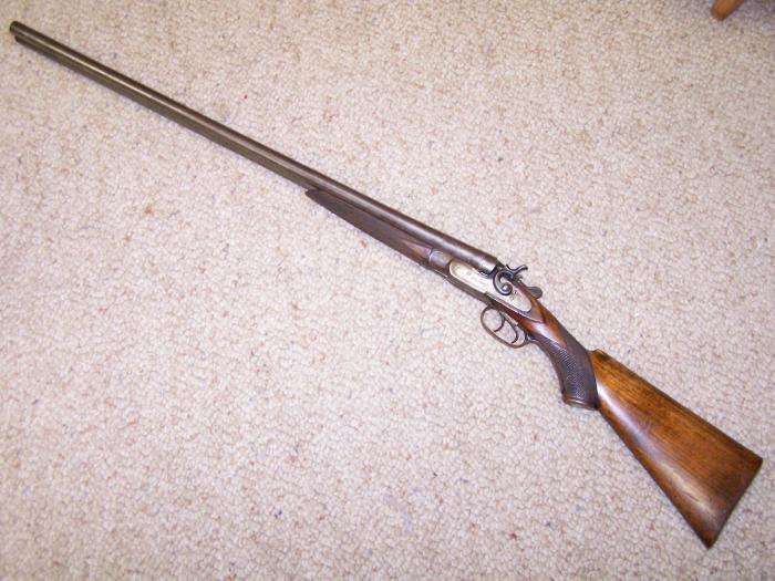 T.+Barker+Shotguns BARKER, BELGIUM 12 gauge, 30 in DAMASCUS BBLS, ANTIQUE, NO FFL For ...