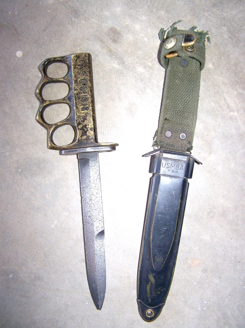 Brass Knuckle Trench Knife W/USM5 Blade For Sale at 10694820