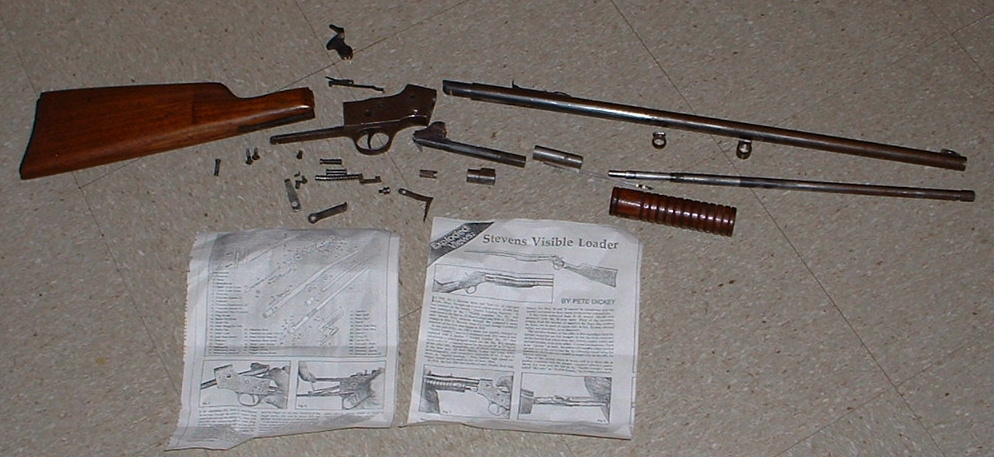 Stevens Stevens Visible loader .22 pump parts gun