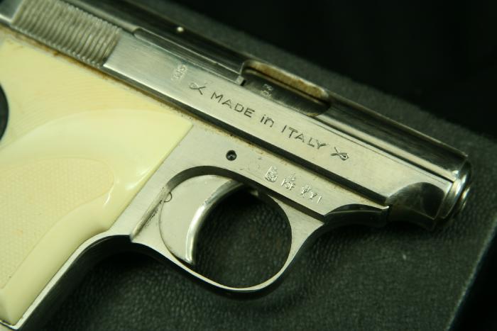 Italian+25+Caliber+Pistols Item:10140755 Rigarmi (Italian Made) Nickel Semi Auto Pistol 25 ACP ...