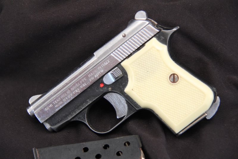 Italian+25+Caliber+Pistols Armi Tanfolio Guisep Italian 25 ACP Cal. Semi-Auto Pocket Pistol