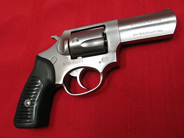 RUGER - SP-101 9mm Revolver Stainless3-Inch BarrelGood Shape,