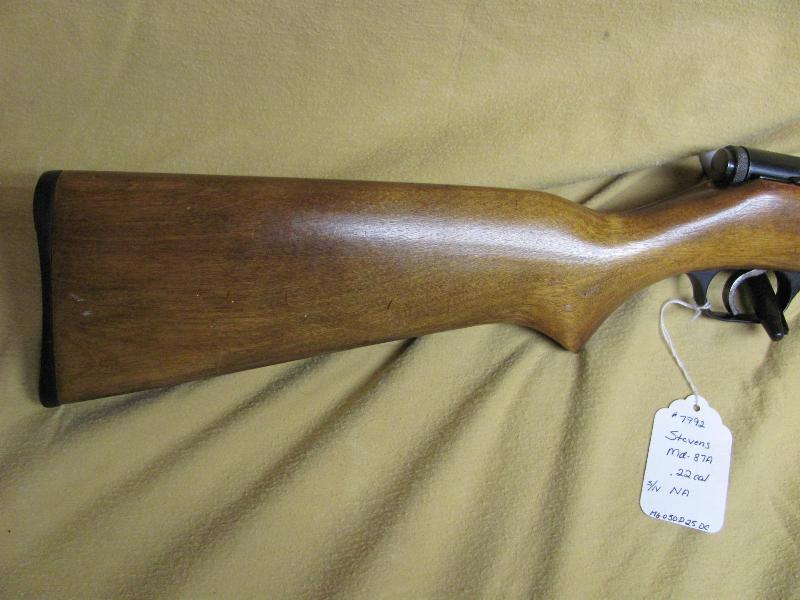 Stevens+Model+87+History Stevens MODEL 87-A FULL SIZE 22 SEMI-AUTO RIFLE For Sale at GunAuction ...