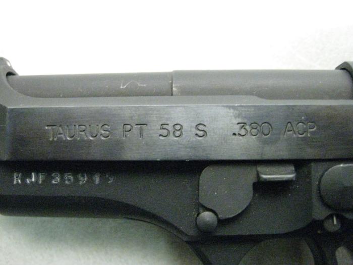 Taurus Pt 58 S 380 Acp Semi Automatic Pistol For Sale At Gunauction Com