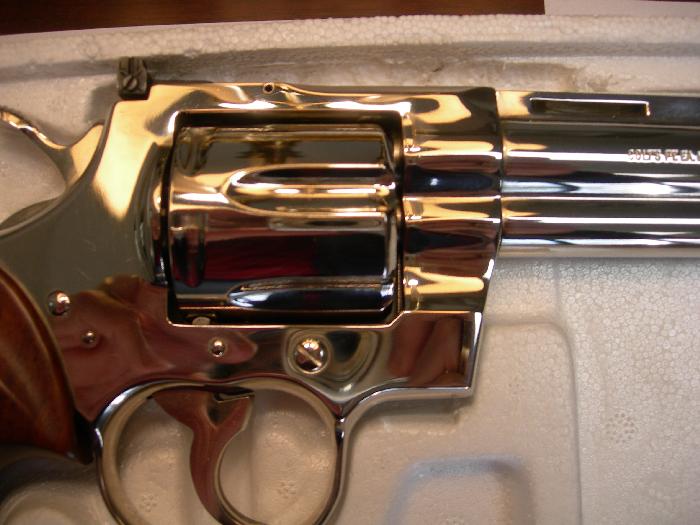 Colt Python 6inch Nickel (Nib) For Sale at GunAuction.com - 7828010