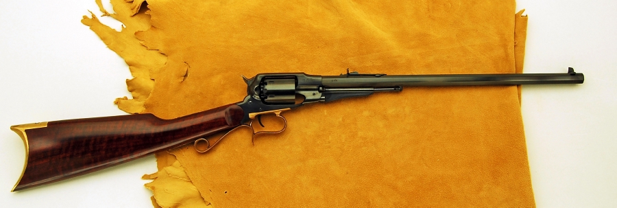 A Uberti 1858 Revolver Carbine Black Powder 44 Caliber