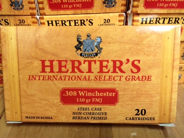 500 Rounds Herter`S .308 Winchester Ammunition For Sale at GunAuction ...