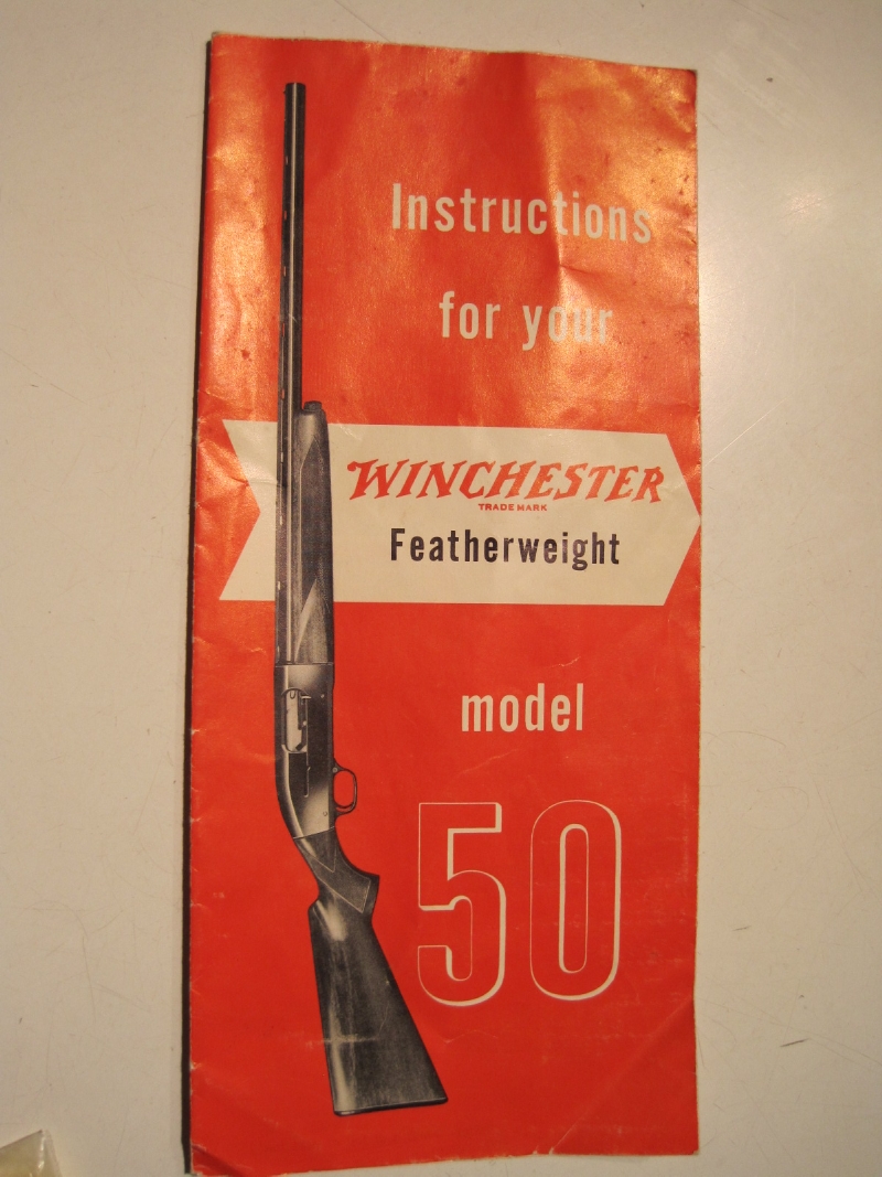 Winchester Model 50 Original Instruction Manual For Sale at GunAuction ...