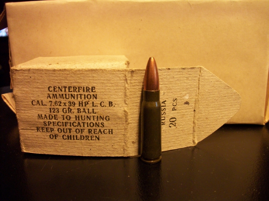 Sealed pack 120 rnds russian hp 7 62x39 ammo for sale at gunauction