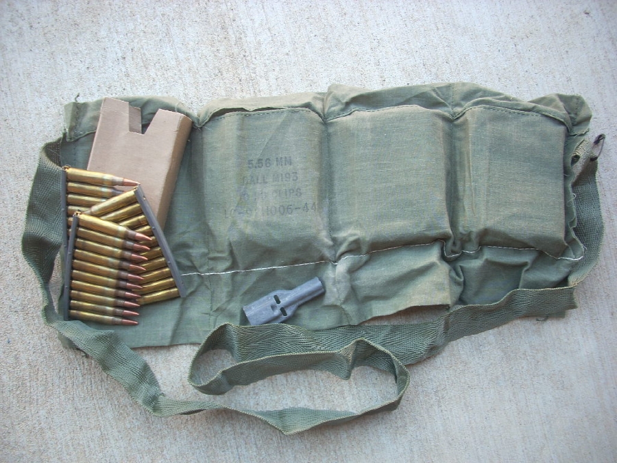 Us Gi Cloth Bandoleer Lc 223 Rem 5.56 120 Rounds For Sale at GunAuction ...
