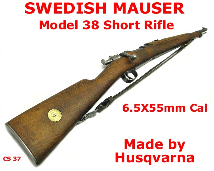 Swedish Mauser Model 38 Short Rifle 6.5x55mm Husqvarna For Sale at ...