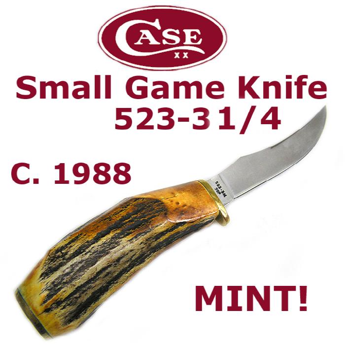 CASE 523314 Stag Small Game Knife & Sheath MINT