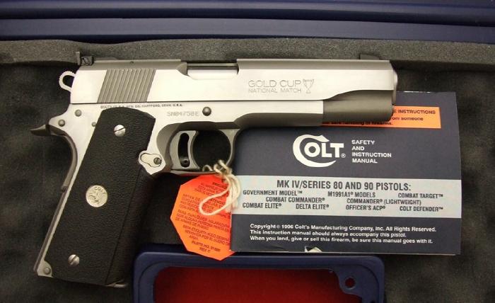 Colt Gold Cup National Match 45 Acp Series 80 Stainless Mint 1911 Government For Sale At Gunauction Com 8706786