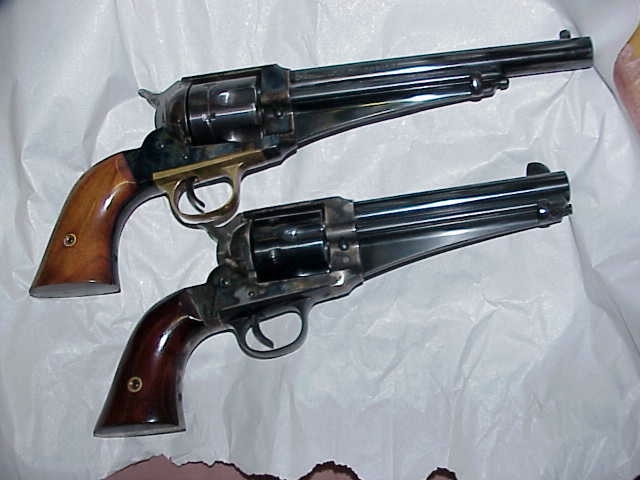 Navy Arms Army & Emf Outlaw 1875 Remington Revolvers W/Holsters & Belt ...