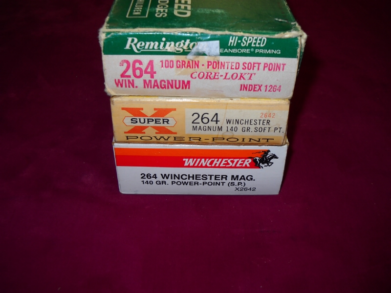 264 Win Mag -3 Boxes 2-140gr - 1- 100gr-60rds-