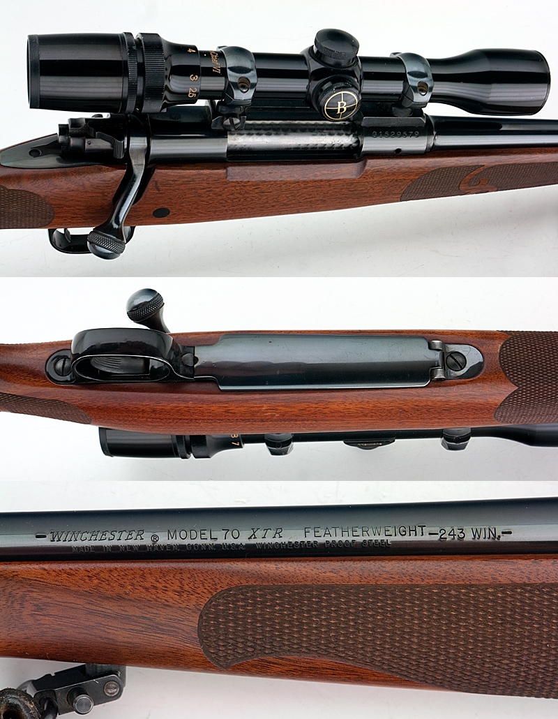 Winchester Model 70 Xtr Featherweight Mfg 1981 .243 Win With Scope For
