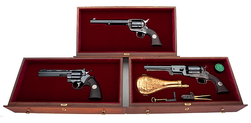 Colt U.S. Bicentennial Three Revolver Set Python, Saa, Dragoon W ...