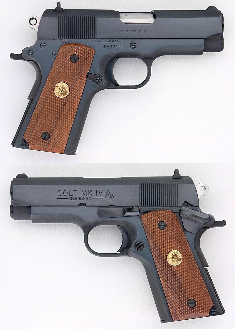 Colt 1911 Officers Acp Mk Iv Series 80 Blue Finish 45 Acp Automatic Pistol Nib For Sale At 7072