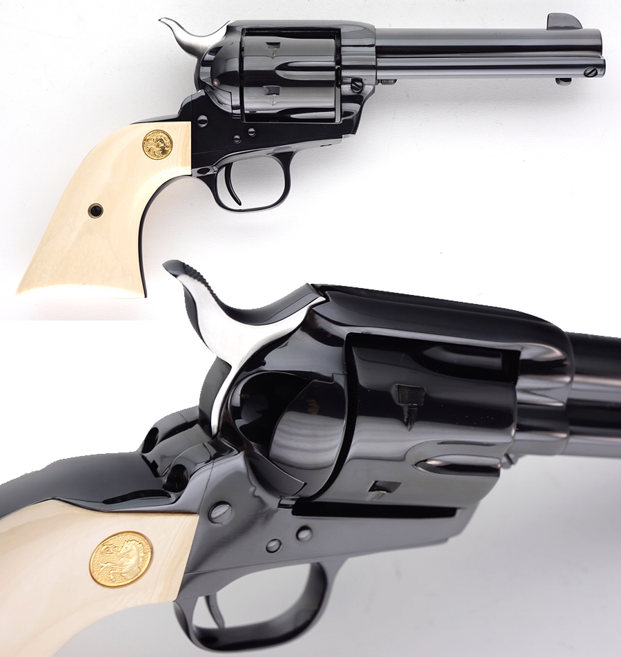 Colt Custom Shop Saa Revolver 4 34 Barrel Ivory Grips 45 Colt Minty Condition For Sale At 9433