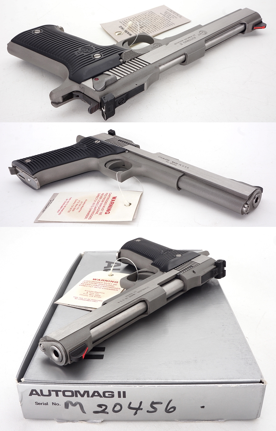 Amt Automag Ii 22 Magnum Full Size Semiauto Stainless Target Pistol Lnib For Sale At Gunauction 0744