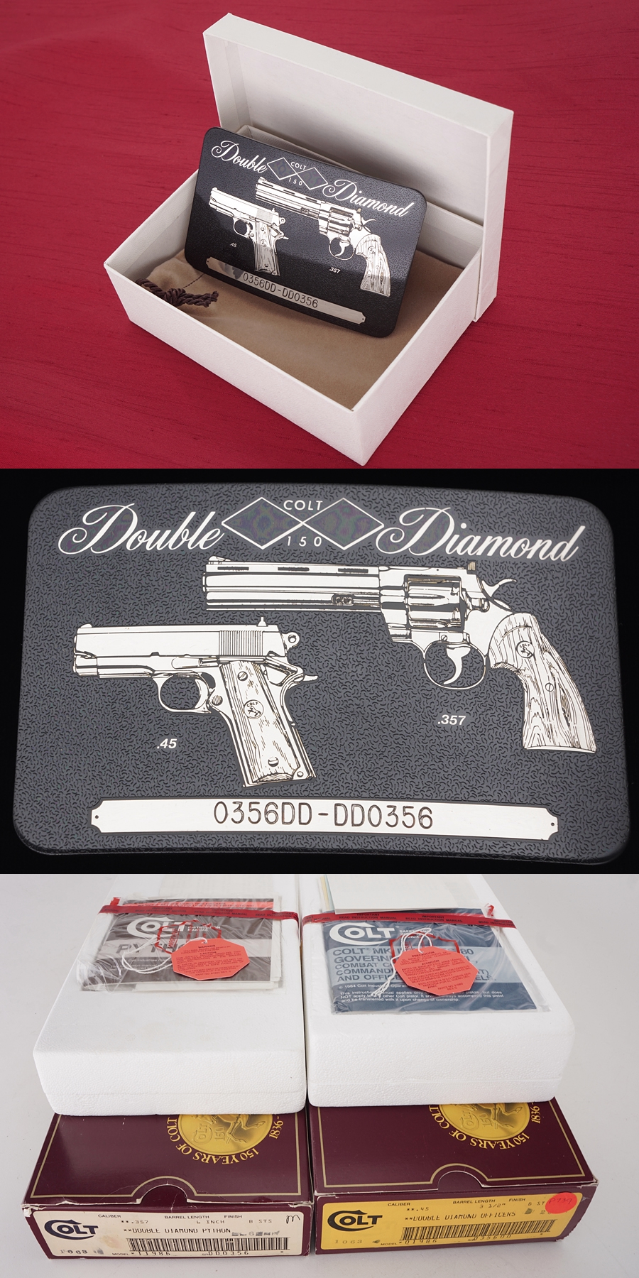 Colt Double Diamond Python Officers Model Set W/Display Case Minty ...