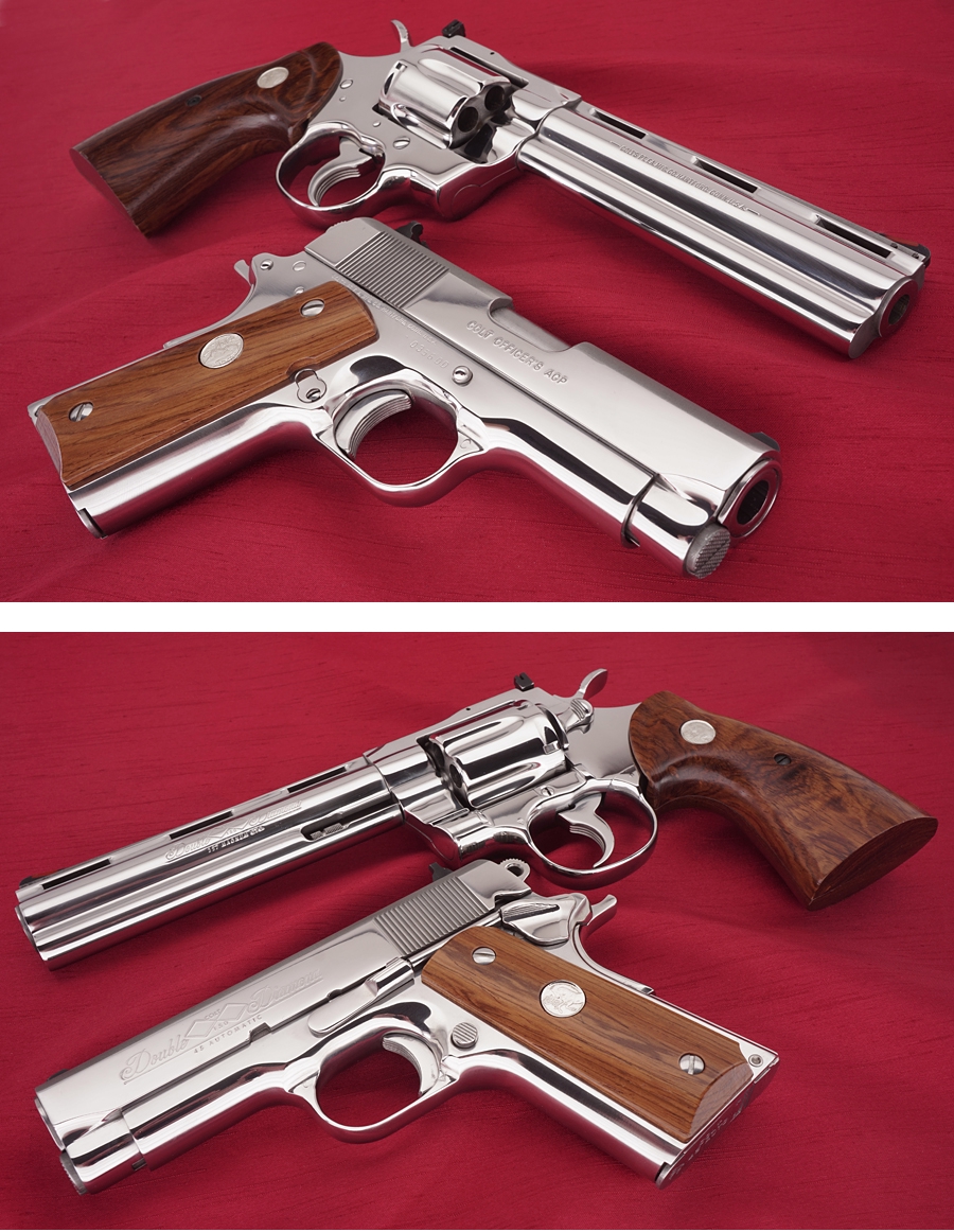 Colt Double Diamond Python Officers Model Set W/Display Case Minty ...
