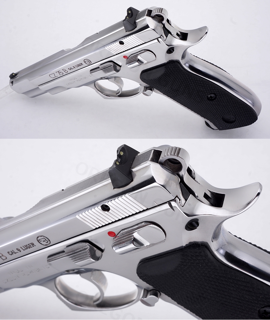 Cz (Ceská Zbrojovka) Model 75 B Stainless Steel Semiauto Pistol 9mm ...