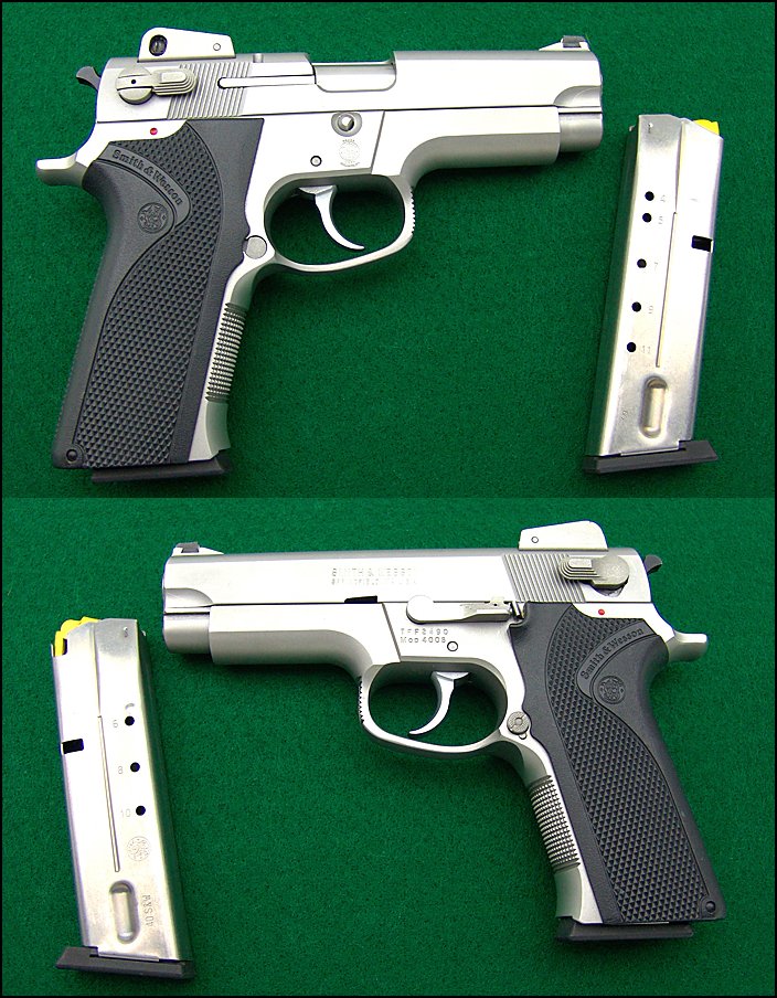 Smith Wesson S W Model 4006 Stainless 40 Cal Semiauto Pistol For Sale At Gunauction Com