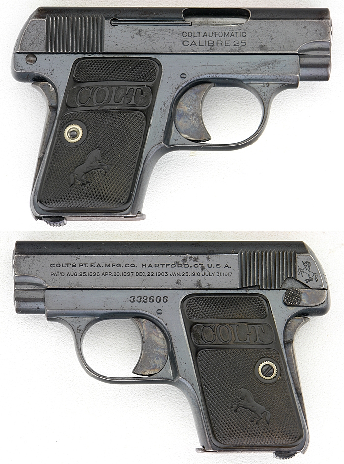 Colt Model 1908 Vest Pocket Hammerless 25 Acp Pistol Made 1923 Candr Ok For Sale At Gunauction 5916