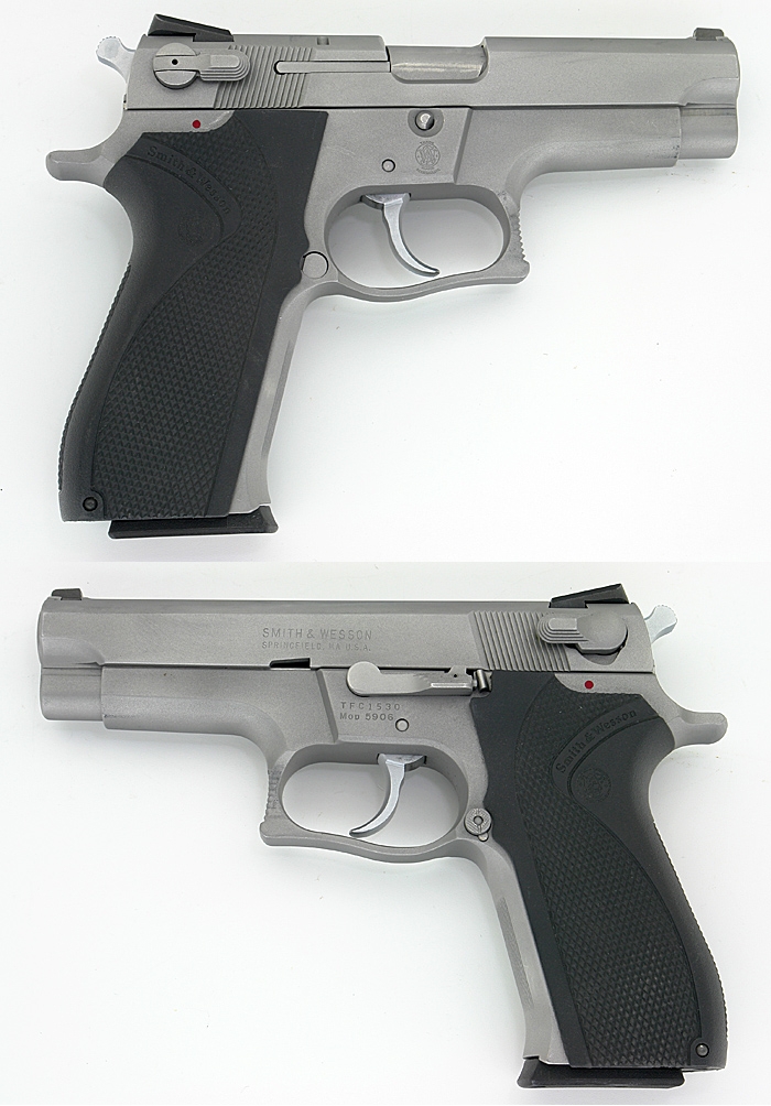 SMITH & WESSON S&W MODEL 5906 STAINLESS 9MM SEMIAUTO PISTOL WITH