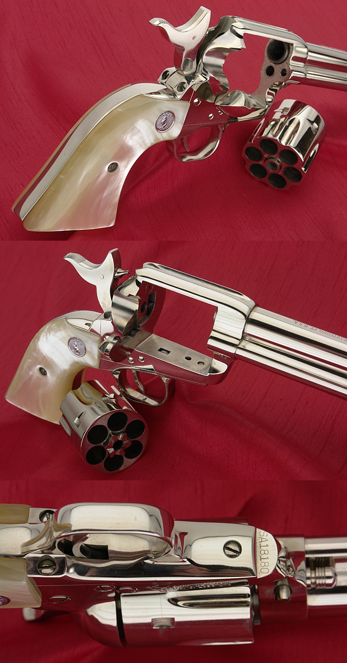 COLT SAA 3RD GENERATION .45 REVOLVER 71/2 BARREL NICKEL WITH PEARL
