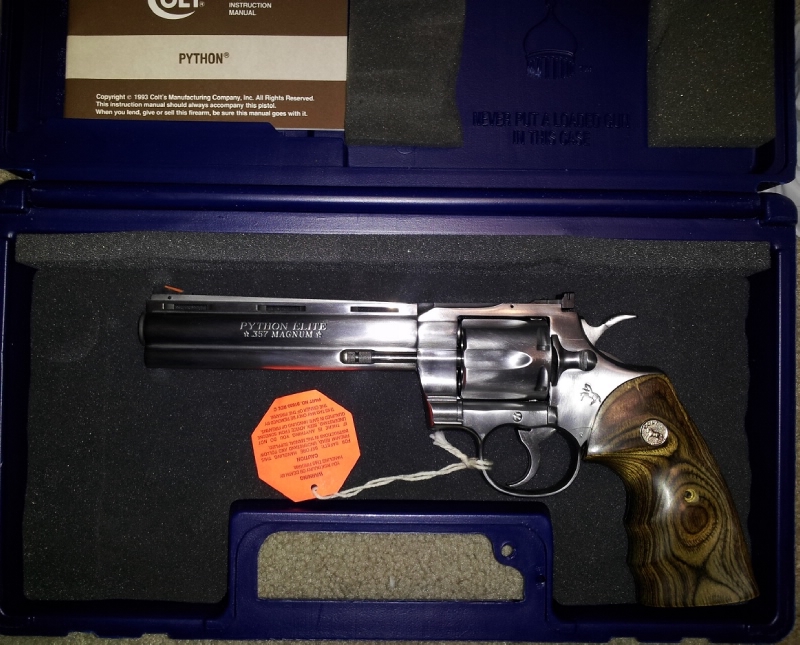 Colt Python Elite 357 Magnum 6' Stainless Steel For Sale at GunAuction ...
