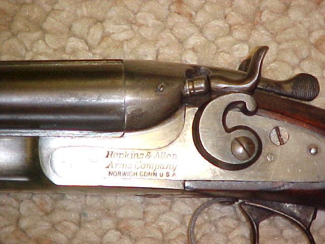 Hopkins & Allen, 12 Ga Shotgun Double Barrel, Hammer Gun, Steel Bbls ...