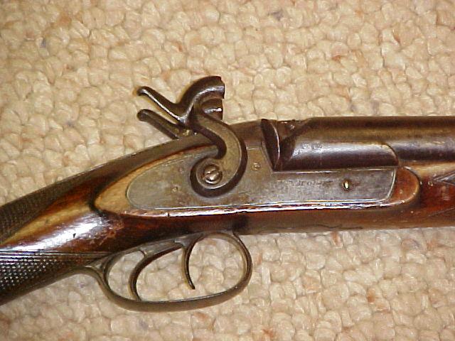 WILLIAM MOORE, 12 GA - PERCUSSION SHOTGUN, ENGLISH, ANTIQUE, - Picture 2