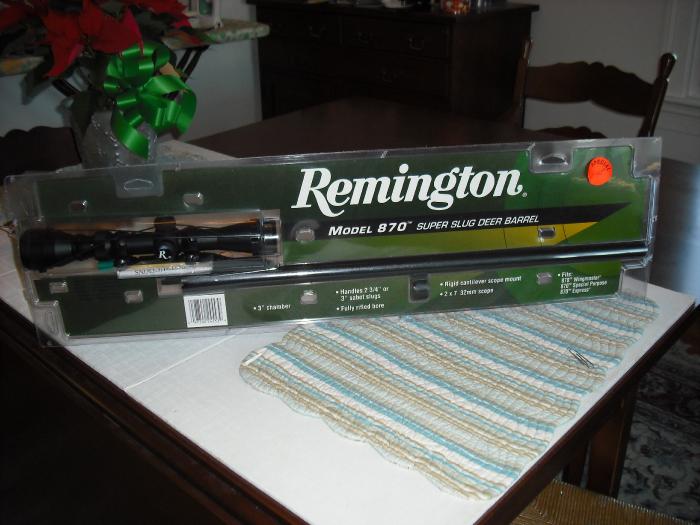 Remington 870 12 ga Cantilever slug barrel/scope