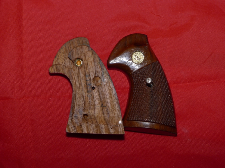 Colt Python Factory Walnut Grips For Sale at GunAuction.com - 11649389