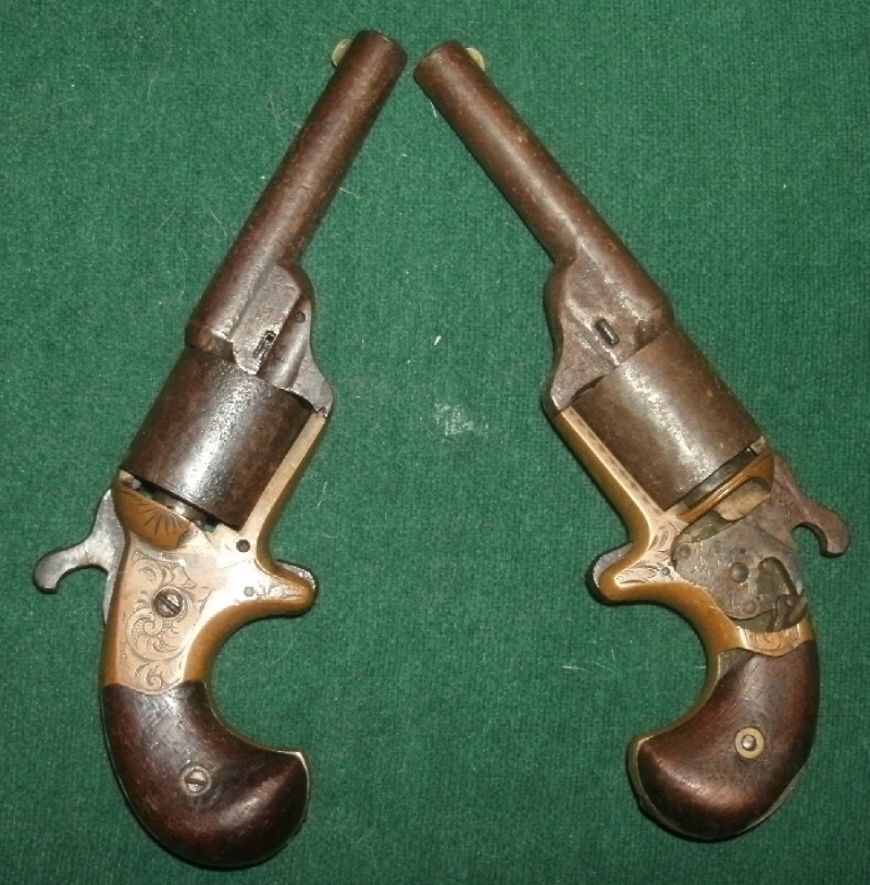 National Arms Co. Pair Of Factory Engraved .32 Teatfire Revolvers For