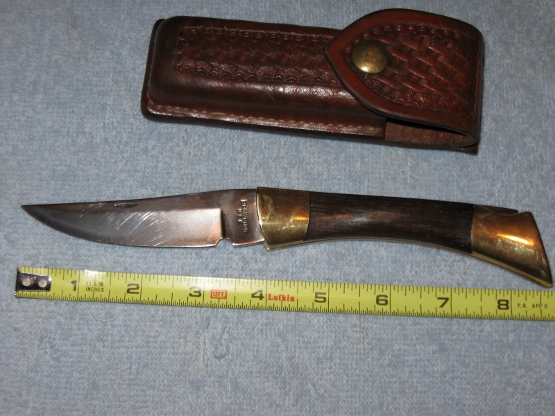 Vintage Browning U.S.A. Lockback Knife W/Sheath For Sale ...