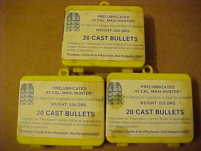 60 Rds 45 Cal Thompson Center Maxi-Hunter Bullets For Sale at ...