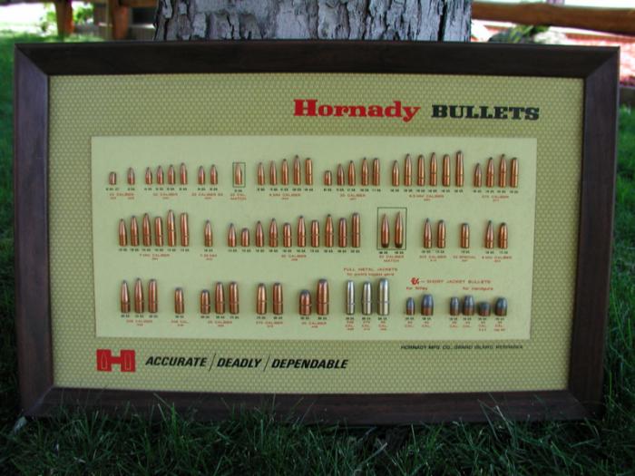 Vintage Hornady Bullet Display Board For Sale at 8765452