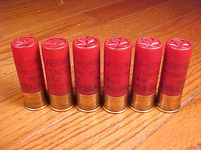 6 Rounds Federal Low Recoil 12 Gauge 00 Buckshot