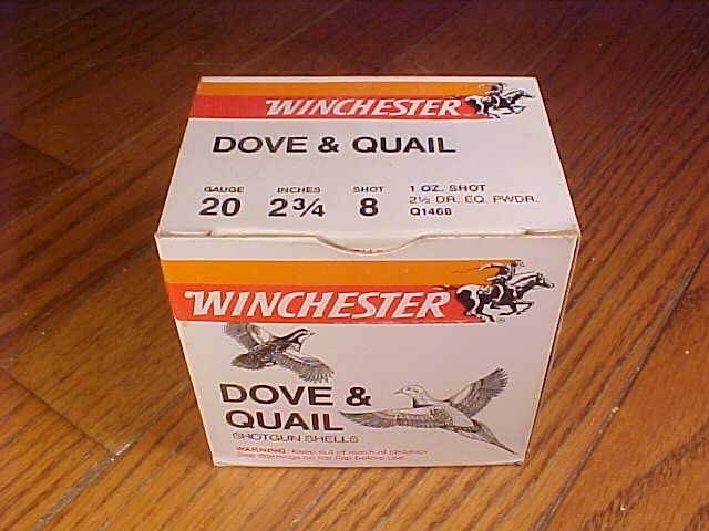 Box Of Winchester Dove & Quail 20 Gauge 8 Shot For Sale at GunAuction