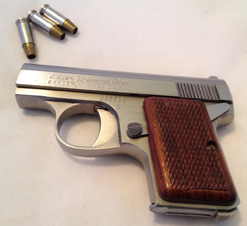 Bauer 25 Acp. Wood Grips Bauer Firearms Co. 25cal Wood Grips Stainless ...