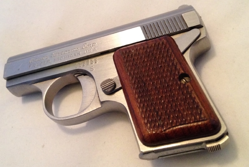 Bauer 25 Acp. Wood Grips Bauer Firearms Co. 25cal Wood Grips Stainless ...