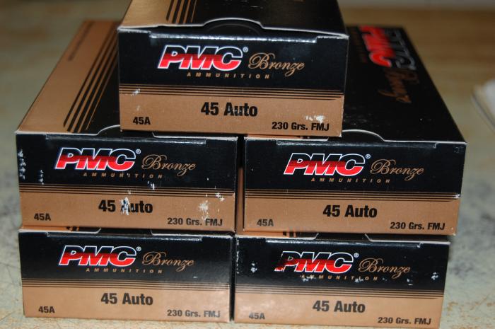 Pmc 45 Acp 230 Gr Fmj 250 Rounds Free Ship For Sale at GunAuction.com ...