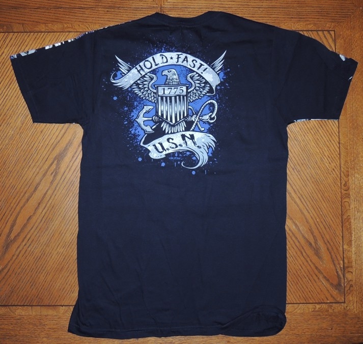 7.62 Military T Shirt Hold Fast USN Skulls -XL For Sale at GunAuction ...