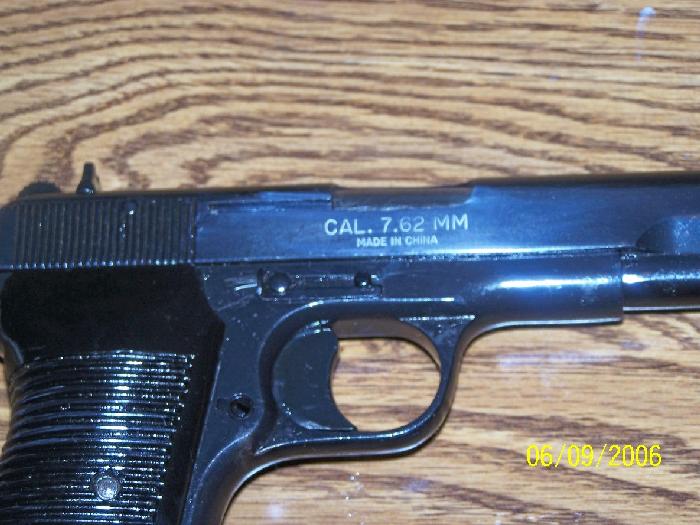 Norinco tu 90 tokarev 7 62 x 25 semi automatic pistol for sale at